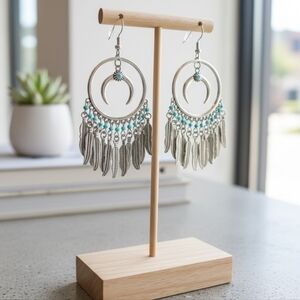 Silver and Turquoise Dangle Earrings